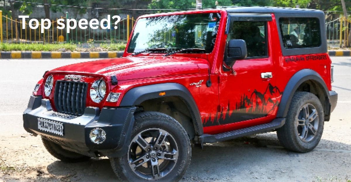 top speed of the Mahindra Thar 4x4 in 2025?